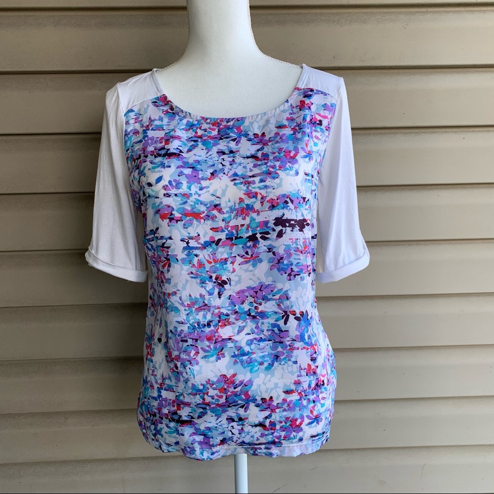 •The Limited• Mixed Media Short Sleeve Top-Size M